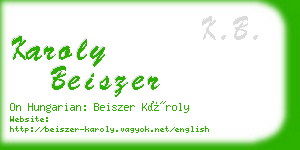 karoly beiszer business card